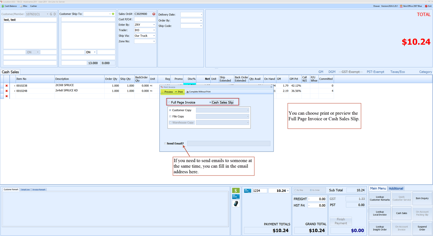 Finish Payment process
