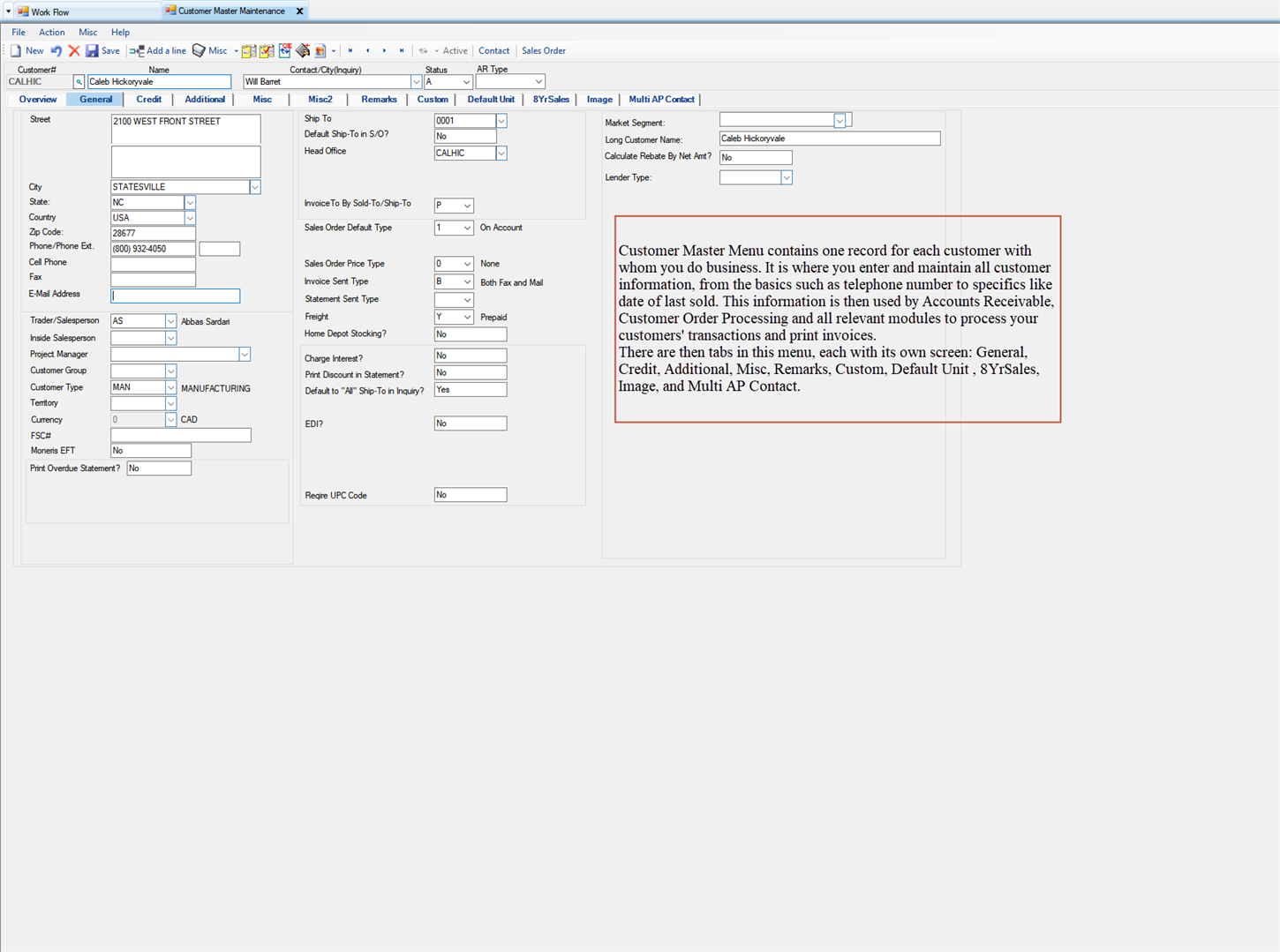Customer Master Maintenance